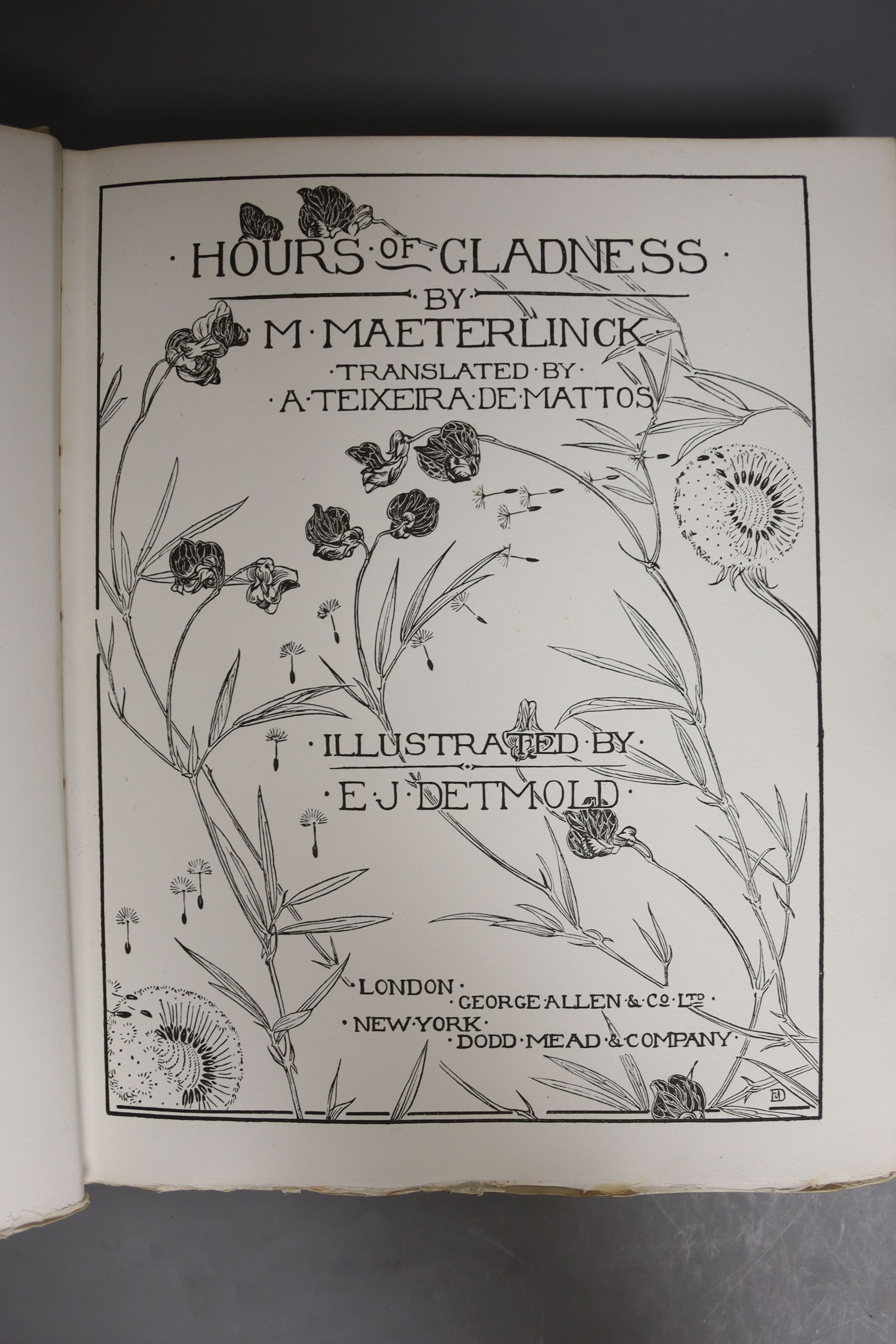 Maeterlinck (M) & Detmold (E. J., illus.), 'Hours of Gladness'